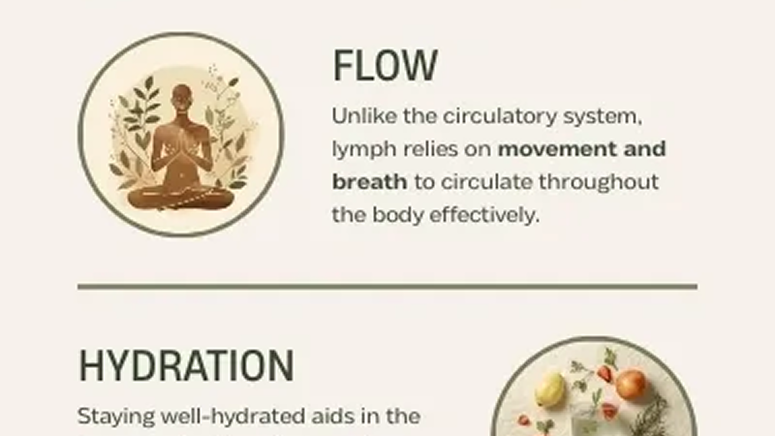 Flow and hydration tips for body circulation.